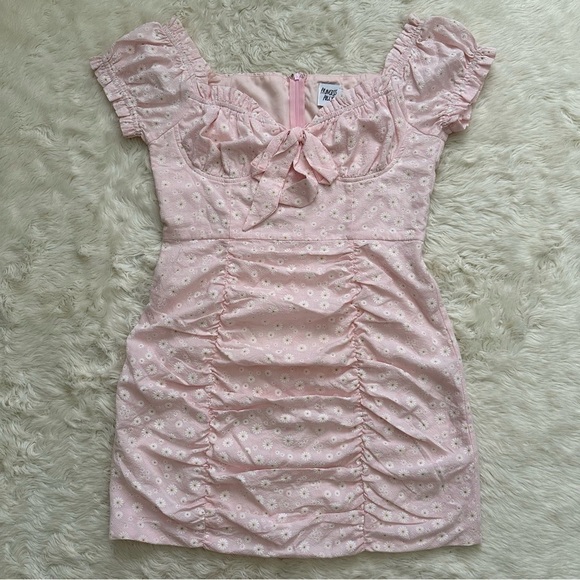 Princess Polly Dress Back To Paris Mini Ruffle Floral Pink 8 - Picture 4 of 12